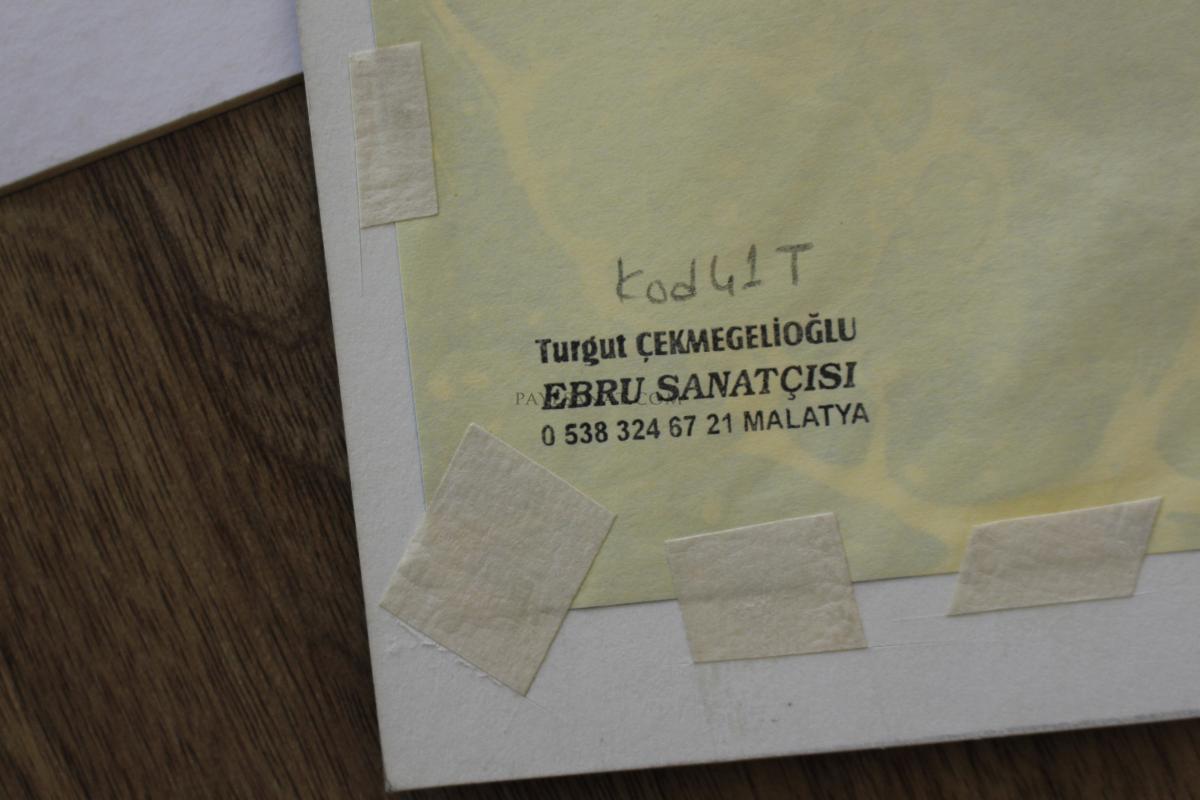 ÇİÇEKLİ  EBRU(Murakkalı)