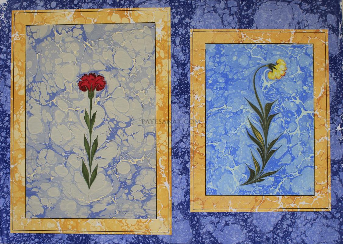 ÇİÇEKLİ  EBRU (Murakkalı)