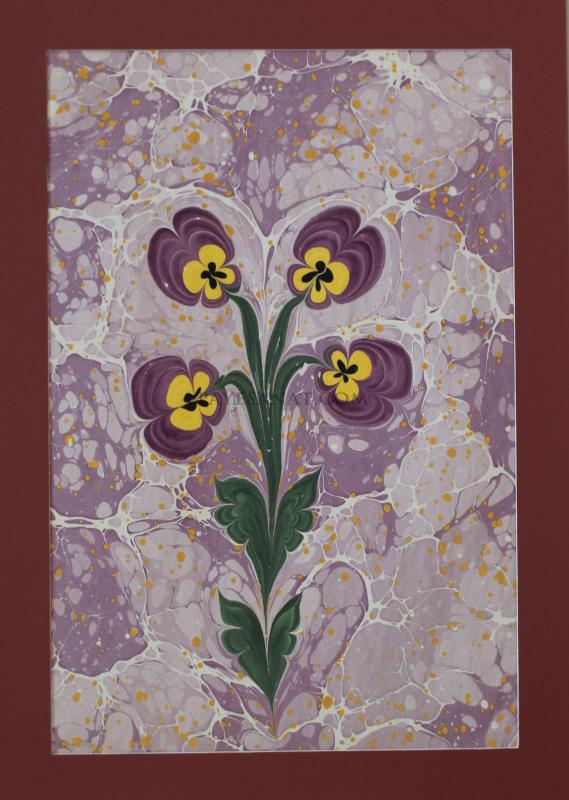 ÇİÇEKLİ  EBRU(Murakkalı)